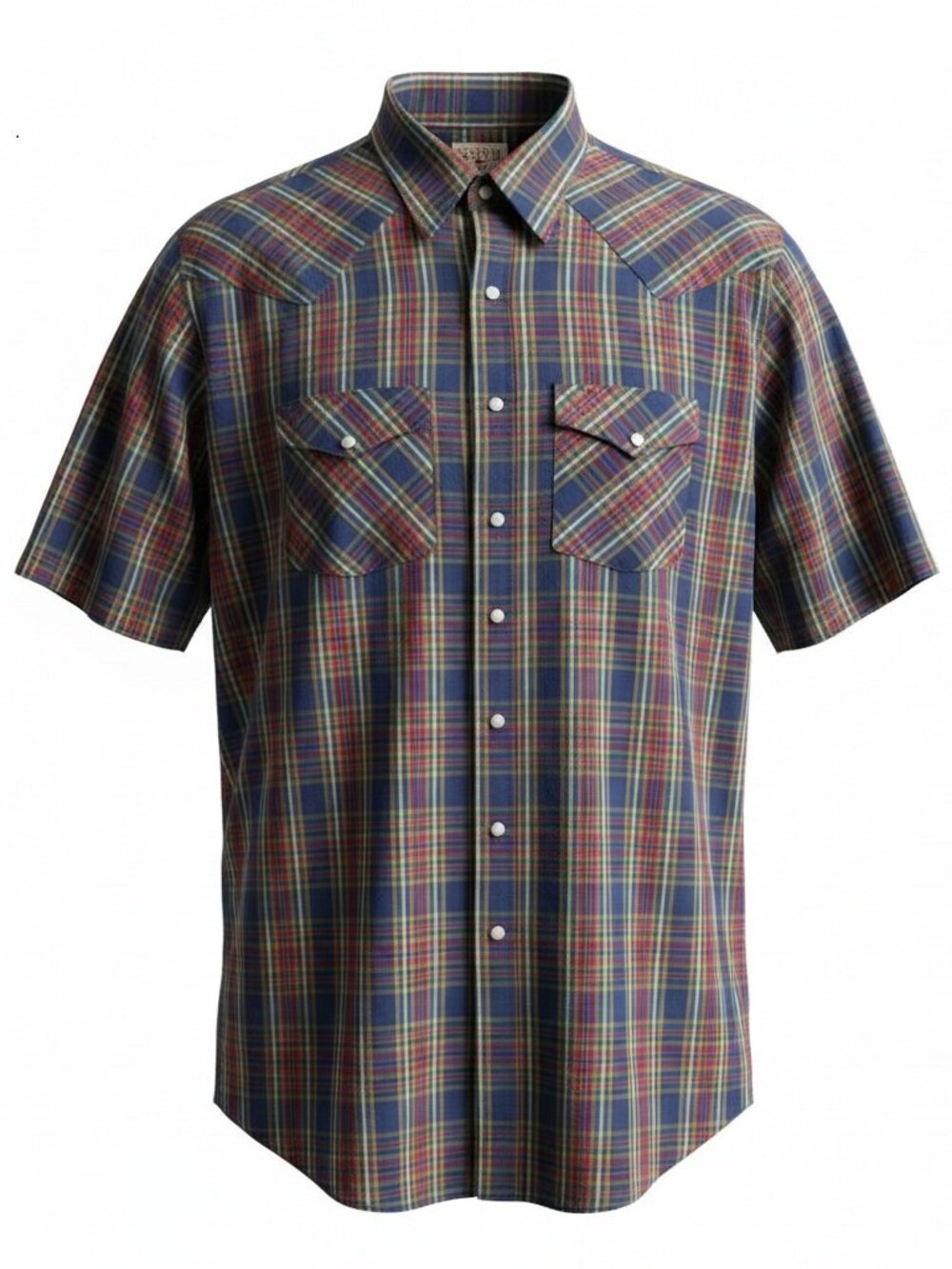 Brown Western Frontier Shirt Mens 2X Plaid Pearl Snap Rodeo Country Cowboy USA